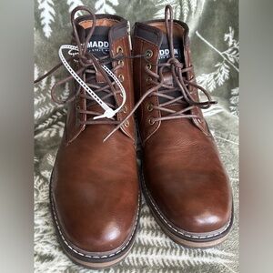 Steve Madden Boots,Steve Madden Brown Leather Lace-Up Boots,Men’s Boots.NWOT